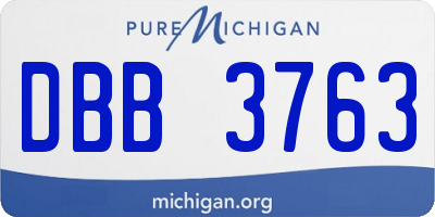 MI license plate DBB3763