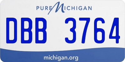 MI license plate DBB3764