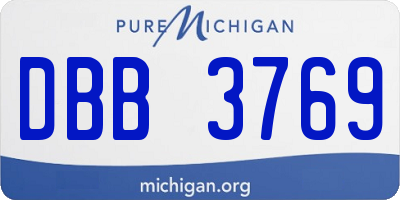 MI license plate DBB3769