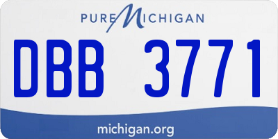 MI license plate DBB3771