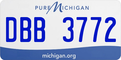 MI license plate DBB3772