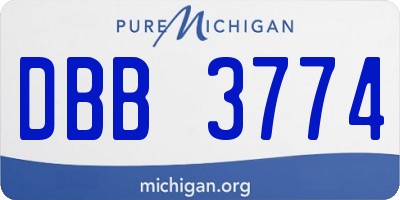 MI license plate DBB3774