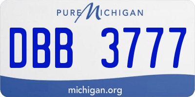 MI license plate DBB3777