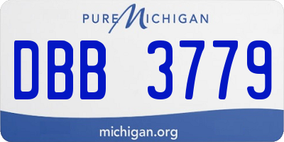 MI license plate DBB3779
