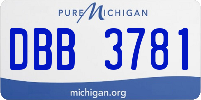 MI license plate DBB3781