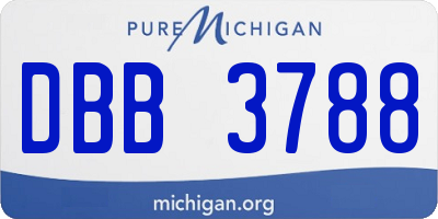 MI license plate DBB3788