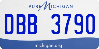 MI license plate DBB3790