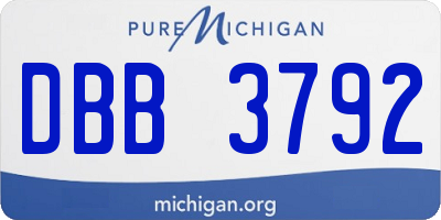 MI license plate DBB3792