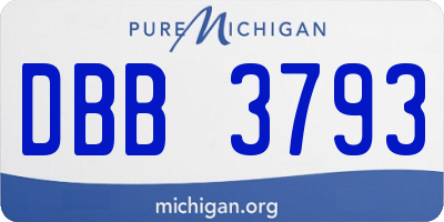 MI license plate DBB3793