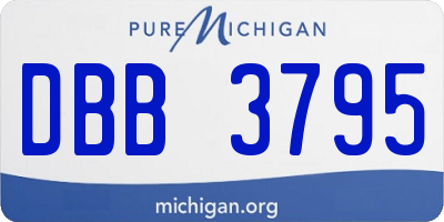 MI license plate DBB3795
