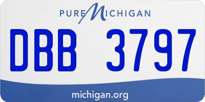 MI license plate DBB3797
