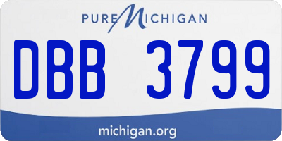 MI license plate DBB3799
