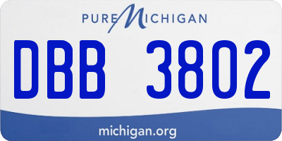 MI license plate DBB3802
