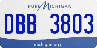 MI license plate DBB3803