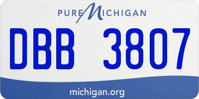 MI license plate DBB3807