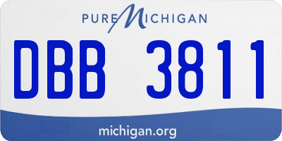 MI license plate DBB3811