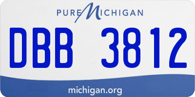 MI license plate DBB3812