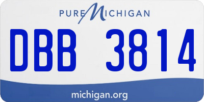 MI license plate DBB3814