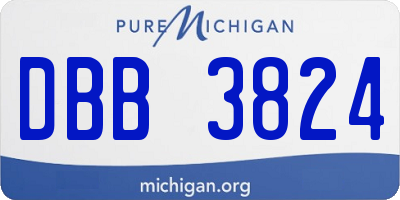 MI license plate DBB3824