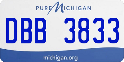 MI license plate DBB3833
