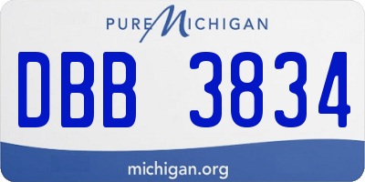 MI license plate DBB3834