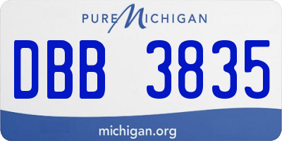 MI license plate DBB3835