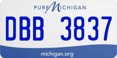 MI license plate DBB3837