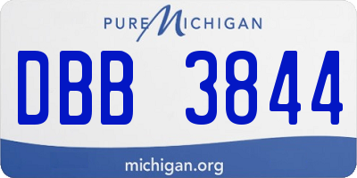MI license plate DBB3844