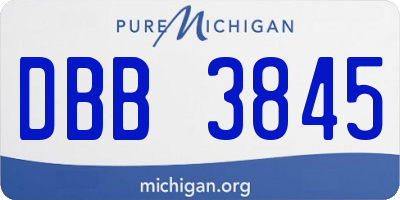 MI license plate DBB3845
