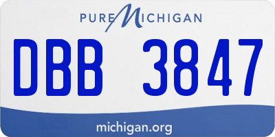 MI license plate DBB3847