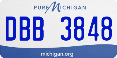 MI license plate DBB3848