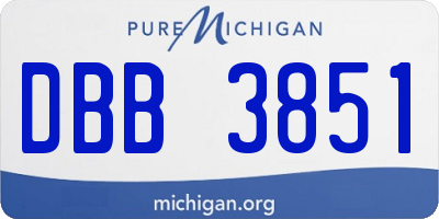 MI license plate DBB3851