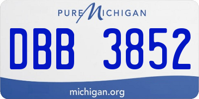 MI license plate DBB3852