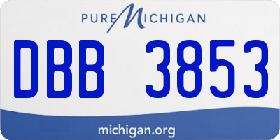 MI license plate DBB3853