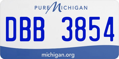 MI license plate DBB3854