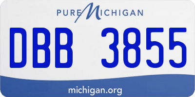 MI license plate DBB3855