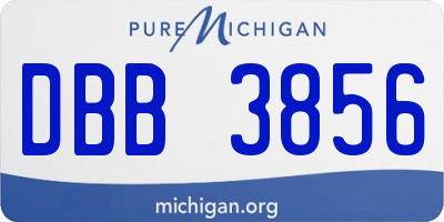 MI license plate DBB3856
