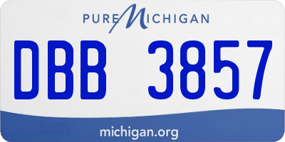 MI license plate DBB3857