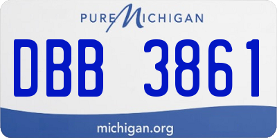 MI license plate DBB3861