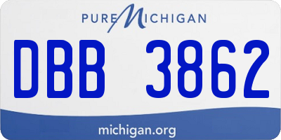 MI license plate DBB3862