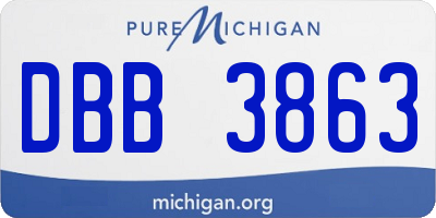 MI license plate DBB3863