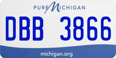 MI license plate DBB3866