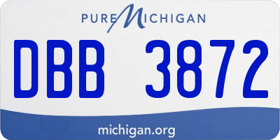 MI license plate DBB3872