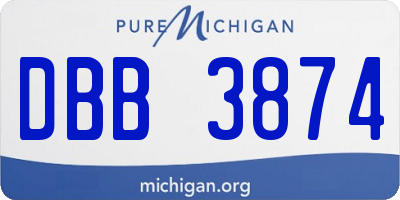 MI license plate DBB3874