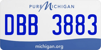 MI license plate DBB3883