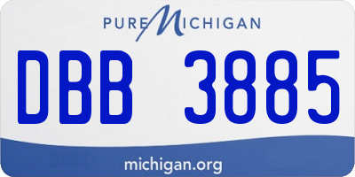 MI license plate DBB3885