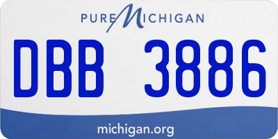 MI license plate DBB3886