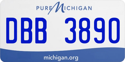 MI license plate DBB3890