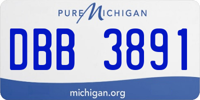 MI license plate DBB3891