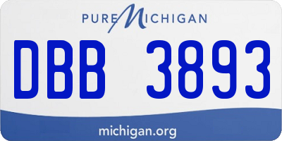 MI license plate DBB3893